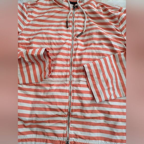 Lafayette 148 New York Joe Lightweight Spring Jacket Rose White Stripe M Medium - Picture 4 of 9